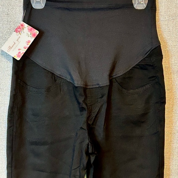 NWT Black, Straight Leg, Ankle, Maternity Pants- Medium - Picture 3 of 9